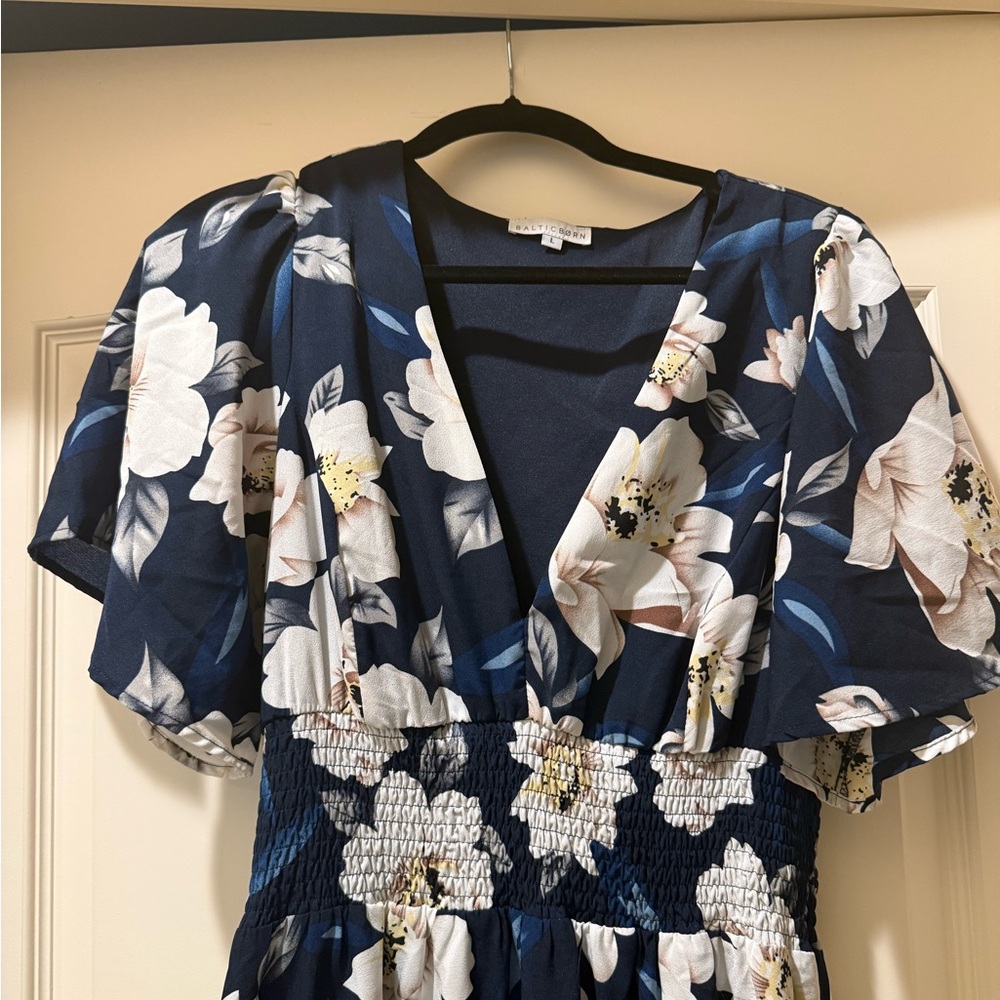 Baltic Born Navy Floral Maxi Dress